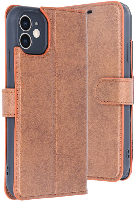 iPhone 11 Trend S Plus Kapaklı Kılıf - Taba