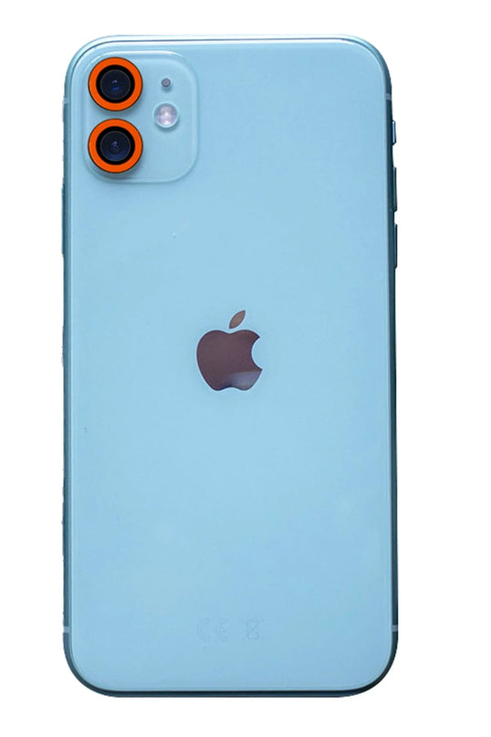 iPhone 11 Neon Fosforlu Kamera Lens - Turuncu