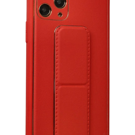 iPhone 11 Pro Coco Deri Standlı Kapak Kılıf - Kırmızı 2