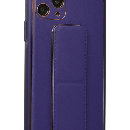 iPhone 11 Pro Coco Deri Standlı Kapak Kılıf - Mor 2