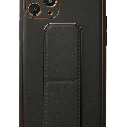 iPhone 11 Pro Coco Deri Standlı Kapak Kılıf - Siyah
