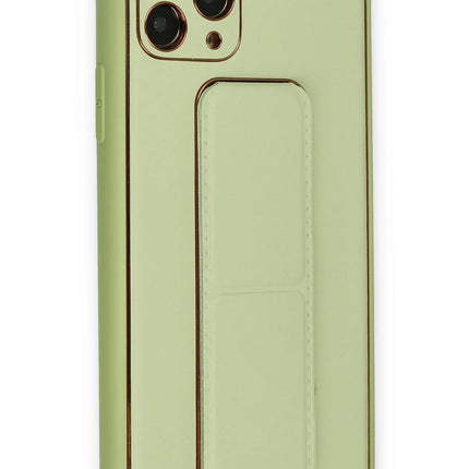 iPhone 11 Pro Coco Deri Standlı Kapak Kılıf - Su Yeşili 2