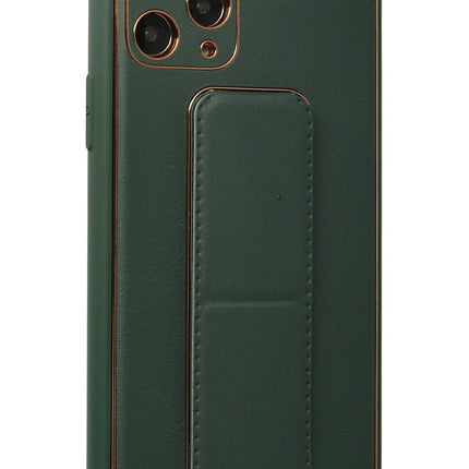 iPhone 11 Pro Coco Deri Standlı Kapak Kılıf - Yeşil 2