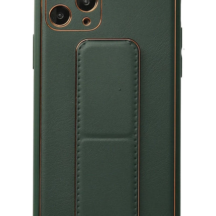 iPhone 11 Pro Coco Deri Standlı Kapak Kılıf - Yeşil