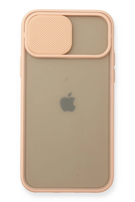 iPhone 11 Pro Palm Buzlu Kamera Sürgülü Silikon Kılıf - Pembe 2