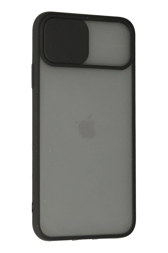 iPhone 11 Pro Palm Buzlu Kamera Sürgülü Silikon Kılıf - Siyah 3
