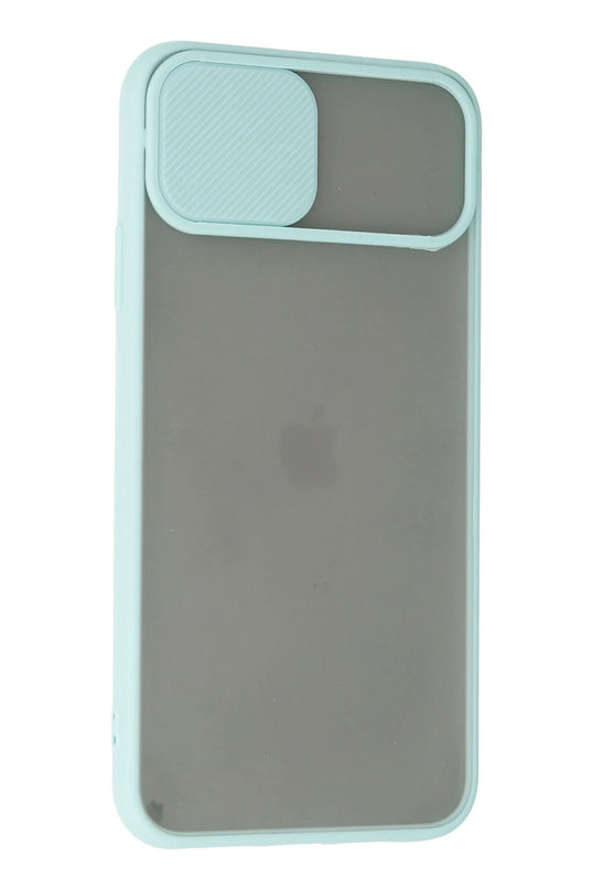iPhone 11 Pro Palm Buzlu Kamera Sürgülü Silikon Kılıf - Turkuaz 3