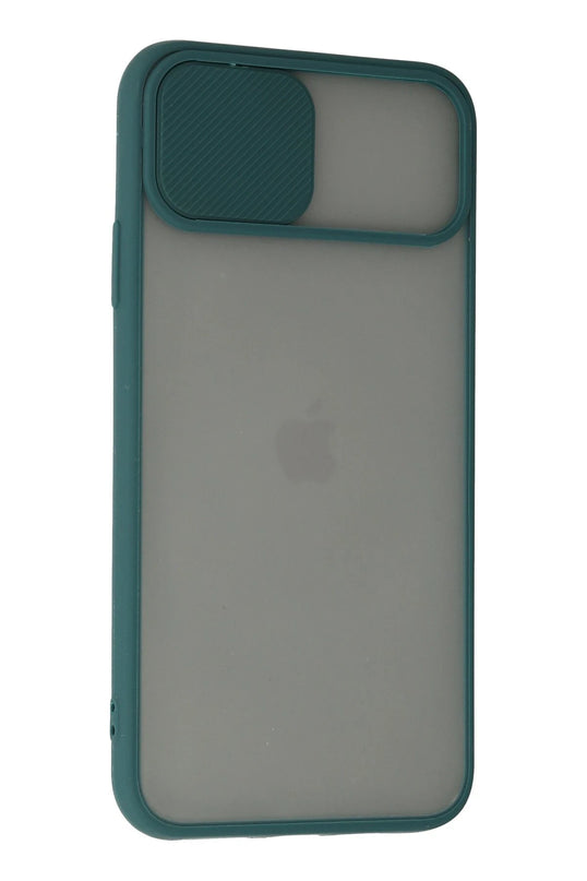 iPhone 11 Pro Palm Buzlu Kamera Sürgülü Silikon Kılıf - Yeşil 3