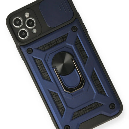 iPhone 11 Pro Pars Lens Yüzüklü Silikon Kılıf - Lacivert 3