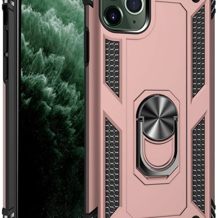 iPhone 11 Pro Sofya Yüzüklü Silikon Kapak Kılıf - Rose