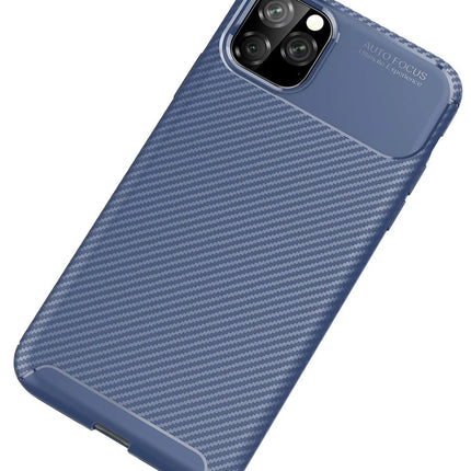 iPhone 11 Pro Max Auto Focus Karbon Kapak Kılıf - Lacivert 2