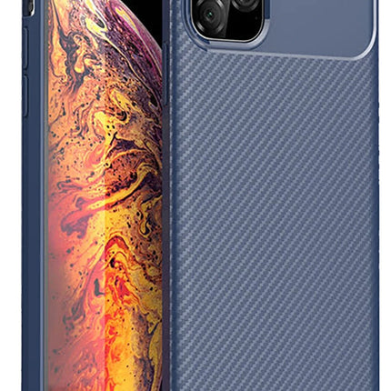 iPhone 11 Pro Max Auto Focus Karbon Kapak Kılıf - Lacivert