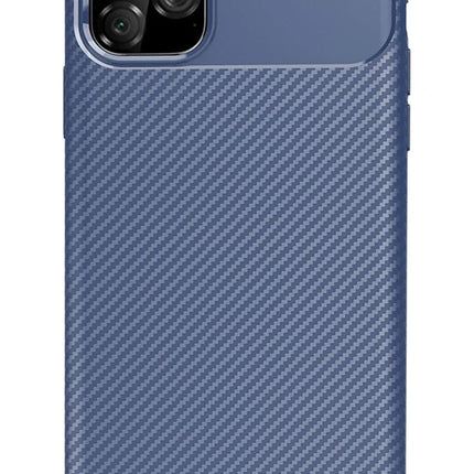 iPhone 11 Pro Max Auto Focus Karbon Kapak Kılıf - Lacivert 3