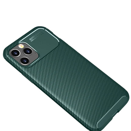 iPhone 11 Pro Max Auto Focus Karbon Kapak Kılıf - Yeşil 2