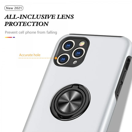 iPhone 11 Pro Max Elit Yüzüklü Kapak Kılıf - Gümüş 4