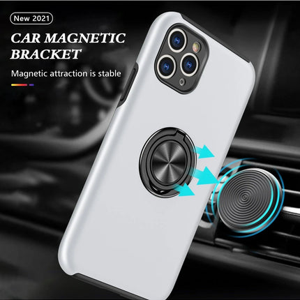 iPhone 11 Pro Max Elit Yüzüklü Kapak Kılıf - Gümüş 5