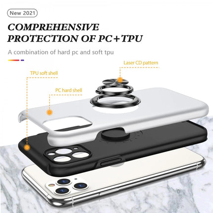 iPhone 11 Pro Max Elit Yüzüklü Kapak Kılıf - Gümüş 2