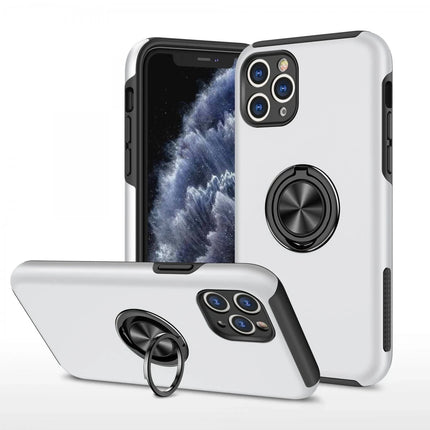 iPhone 11 Pro Max Elit Yüzüklü Kapak Kılıf - Gümüş