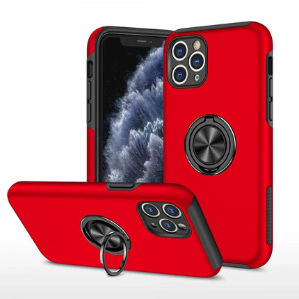iPhone 11 Pro Max Elit Yüzüklü Kapak Kılıf - Kırmızı