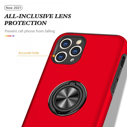 iPhone 11 Pro Max Elit Yüzüklü Kapak Kılıf - Kırmızı 4