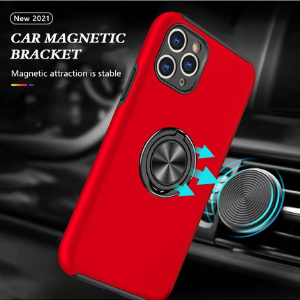 iPhone 11 Pro Max Elit Yüzüklü Kapak Kılıf - Kırmızı 5