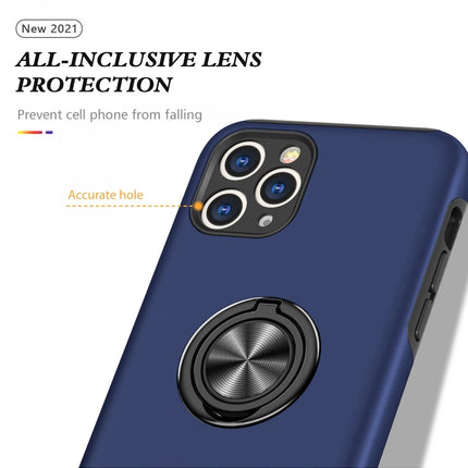 iPhone 11 Pro Max Elit Yüzüklü Kapak Kılıf - Lacivert 4