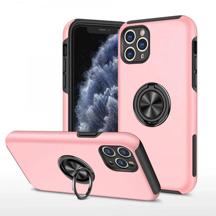 iPhone 11 Pro Max Elit Yüzüklü Kapak Kılıf - Pembe