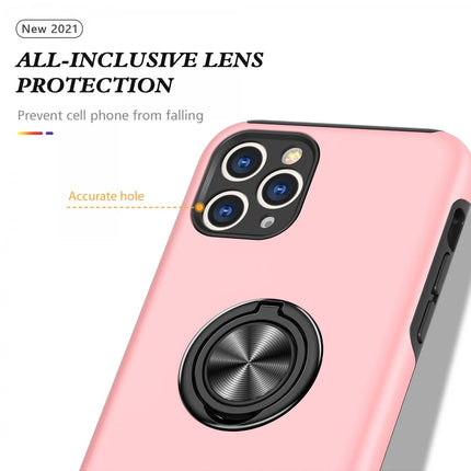 iPhone 11 Pro Max Elit Yüzüklü Kapak Kılıf - Pembe 4