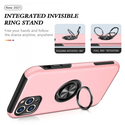 iPhone 11 Pro Max Elit Yüzüklü Kapak Kılıf - Pembe 3