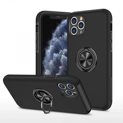 iPhone 11 Pro Max Elit Yüzüklü Kapak Kılıf - Siyah