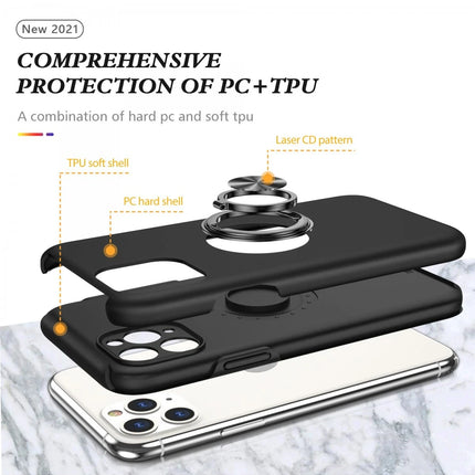 iPhone 11 Pro Max Elit Yüzüklü Kapak Kılıf - Siyah 2