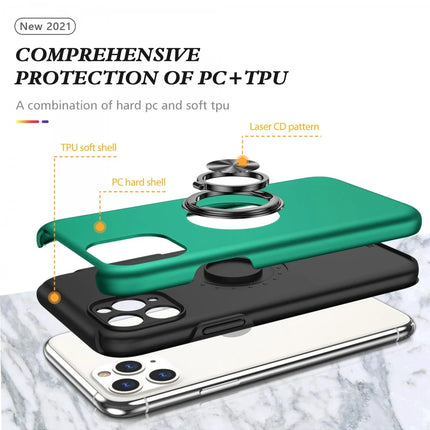 iPhone 11 Pro Max Elit Yüzüklü Kapak Kılıf - Yeşil 2
