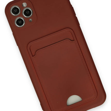 iPhone 11 Pro Max Kelvin Kartvizitli Silikon Kılıf - Bordo 3