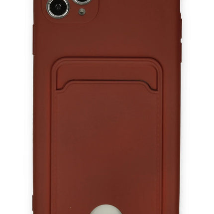 iPhone 11 Pro Max Kelvin Kartvizitli Silikon Kılıf - Bordo