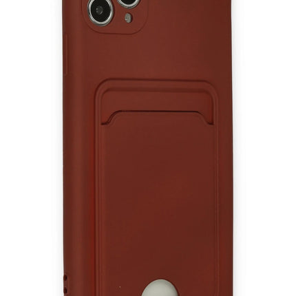 iPhone 11 Pro Max Kelvin Kartvizitli Silikon Kılıf - Bordo 2