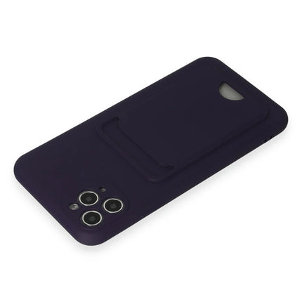 iPhone 11 Pro Max Kelvin Kartvizitli Silikon Kılıf - Derin Mor 3