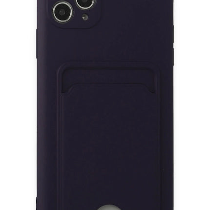 iPhone 11 Pro Max Kelvin Kartvizitli Silikon Kılıf - Derin Mor