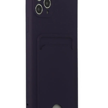 iPhone 11 Pro Max Kelvin Kartvizitli Silikon Kılıf - Derin Mor 2