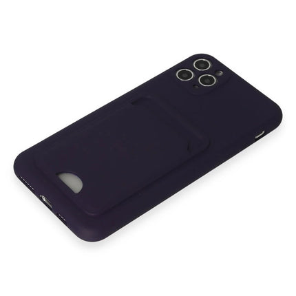 iPhone 11 Pro Max Kelvin Kartvizitli Silikon Kılıf - Derin Mor 4