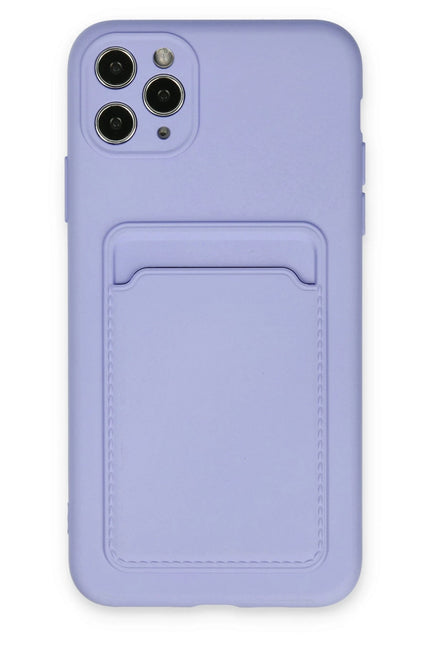 iPhone 11 Pro Max Kelvin Kartvizitli Silikon Kılıf - Lila