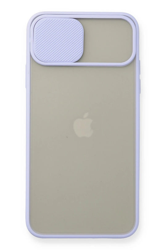 iPhone 11 Pro Max Palm Buzlu Kamera Sürgülü Silikon Kılıf - Lila 2