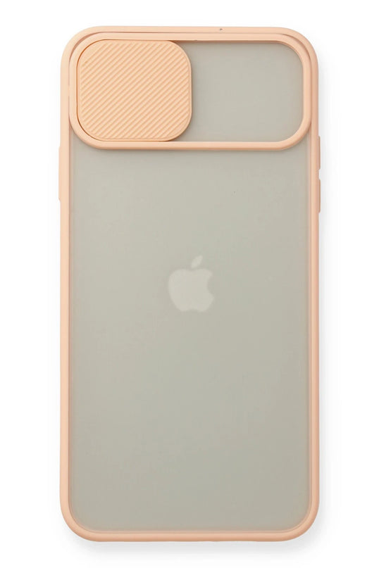 iPhone 11 Pro Max Palm Buzlu Kamera Sürgülü Silikon Kılıf - Pembe 2