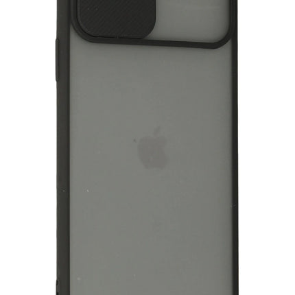 iPhone 11 Pro Max Palm Buzlu Kamera Sürgülü Silikon Kılıf - Siyah 3