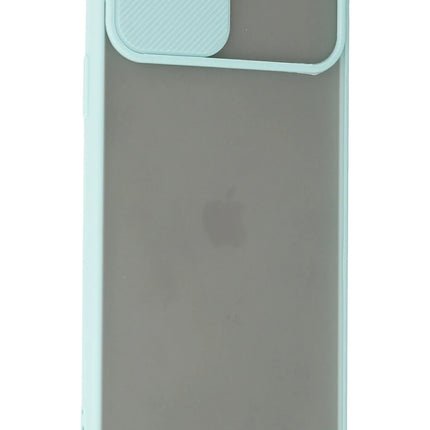 iPhone 11 Pro Max Palm Buzlu Kamera Sürgülü Silikon Kılıf - Turkuaz 3