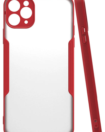 iPhone 11 Pro Max Platin Silikon Kılıf - Kırmızı