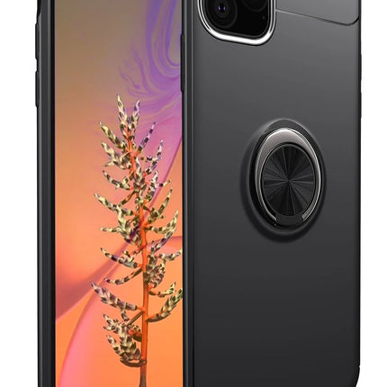iPhone 11 Pro Max Range Yüzüklü Silikon Kılıf - Siyah
