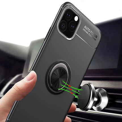 iPhone 11 Pro Max Range Yüzüklü Silikon Kılıf - Siyah 2 4