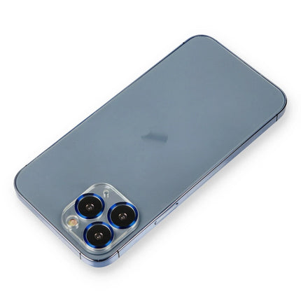 iPhone 11 Pro Max Metal Kamera Lens Koruma Cam - Mavi