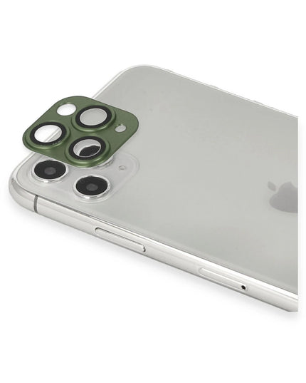 iPhone 11 Pro Max Pers Alüminyum Kamera Lens - Yeşil 2