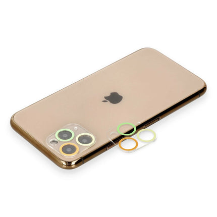 iPhone 11 Pro Renkli Kamera Lens Koruma Cam - Sarı
